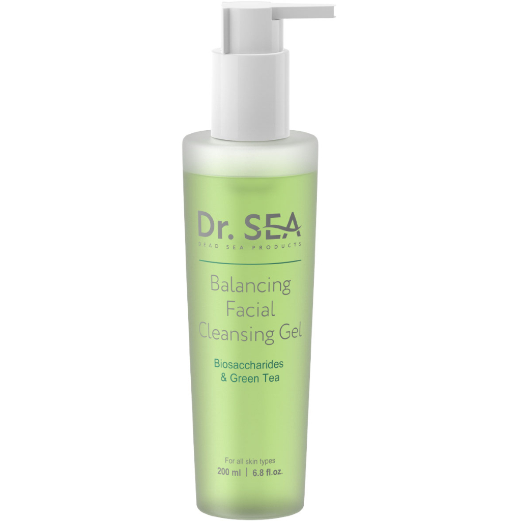 Гель для вмивання Dr. Sea Балансуючий З комплексом біосахаридів та зеленим чаєм 200 мл (7293720020837) - зображення 1