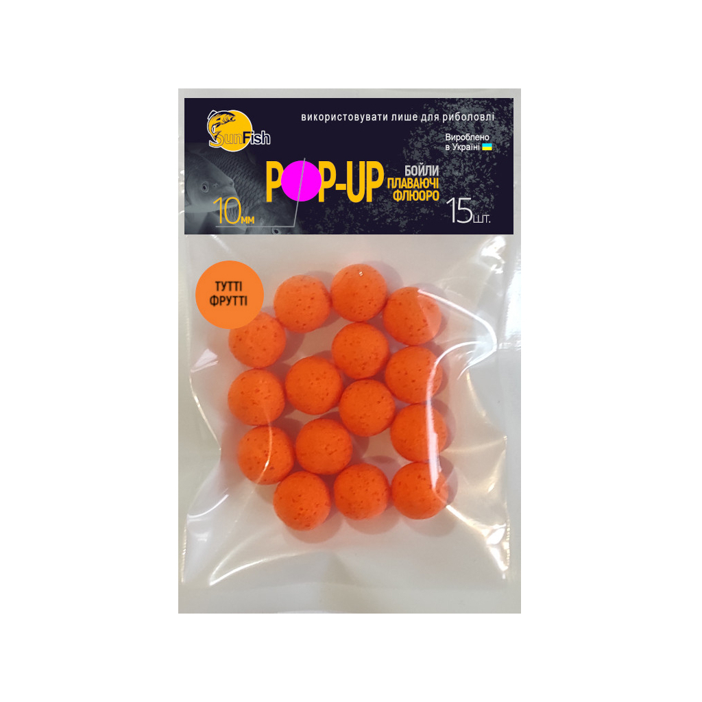 Бойл SunFish Pop-Up Тутті фрутті 10 mm 15 шт (SF201703) - зображення 1