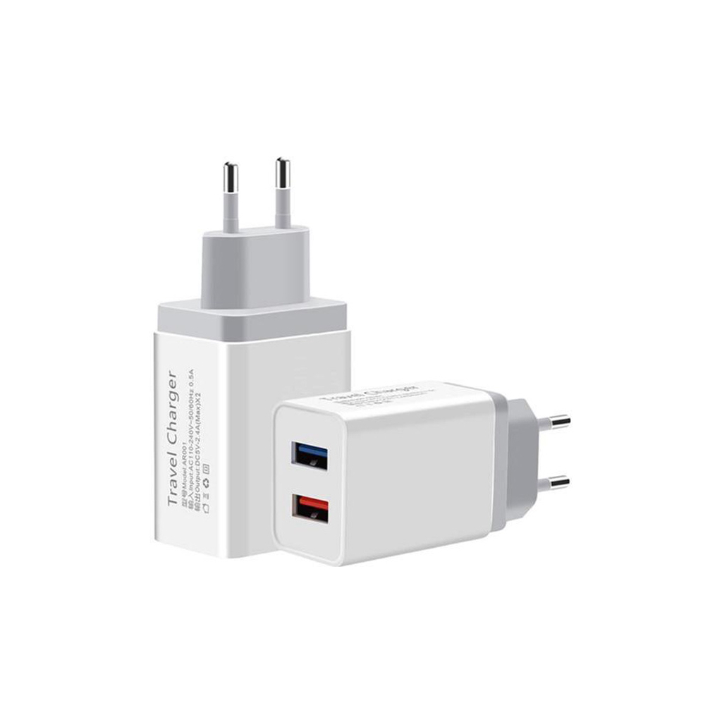 Зарядний пристрій XoKo WC-210 2.4A USB White (WC-210-WH) (WC-210-WH) - зображення 1