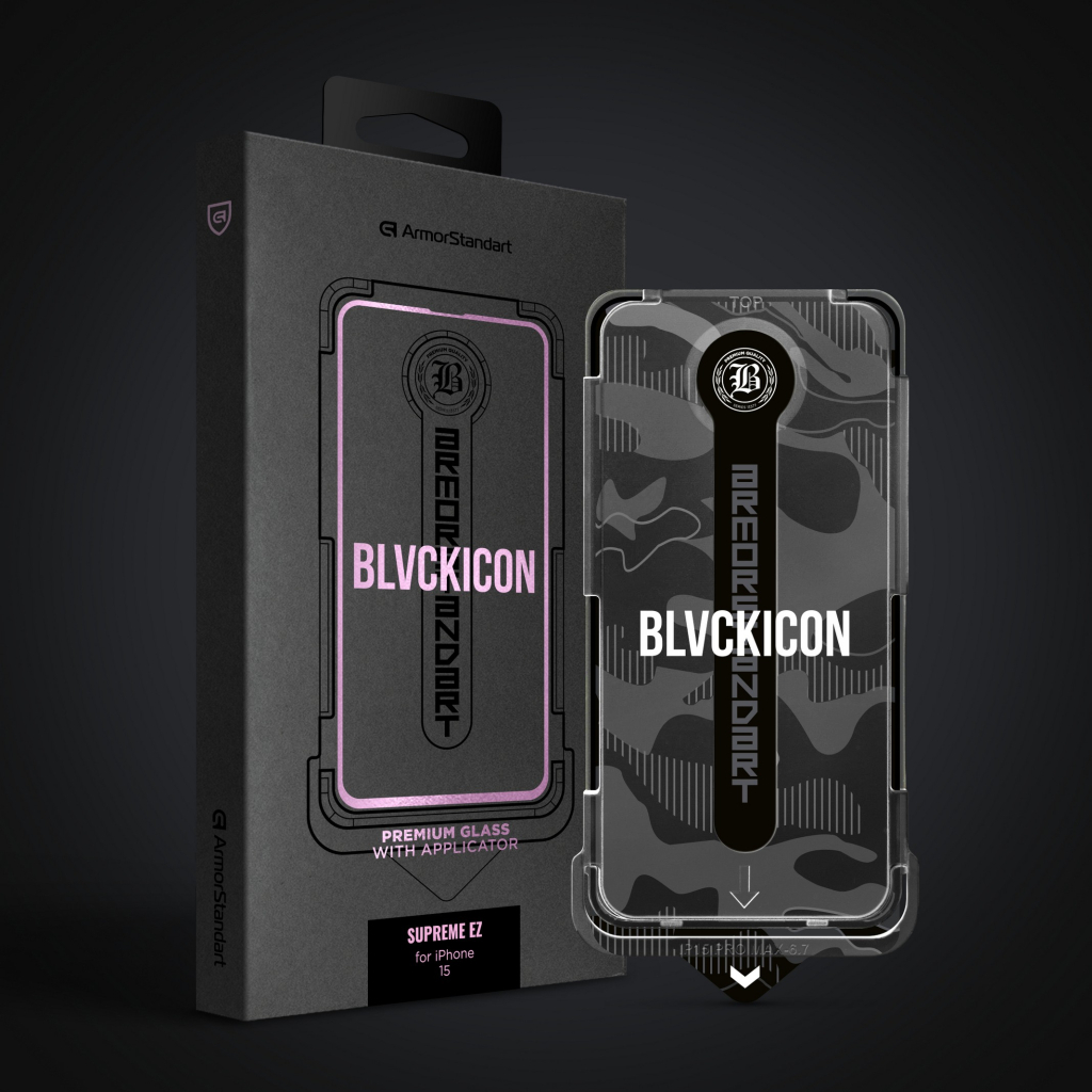 Скло захисне Armorstandart Black Icon Supreme EZ iPhone 15 (ARM79261) - зображення 2