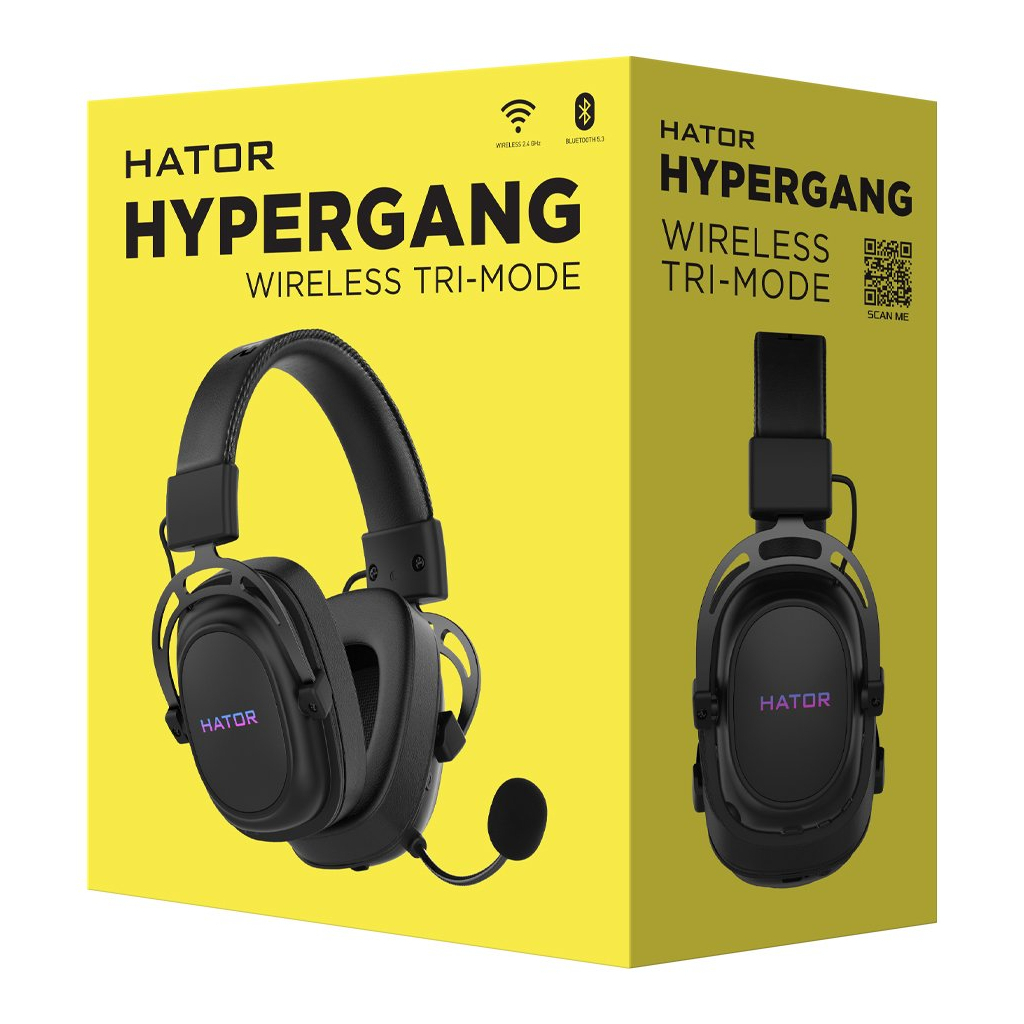 Навушники Hator Hypergang Wireless Tri-mode Black (HTA-850) - зображення 5