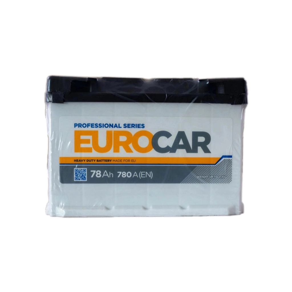 Акумулятор автомобільний EUROCAR 6СТ-78АЗ (0) (-/+) (L3) 780А 12V - зображення 1