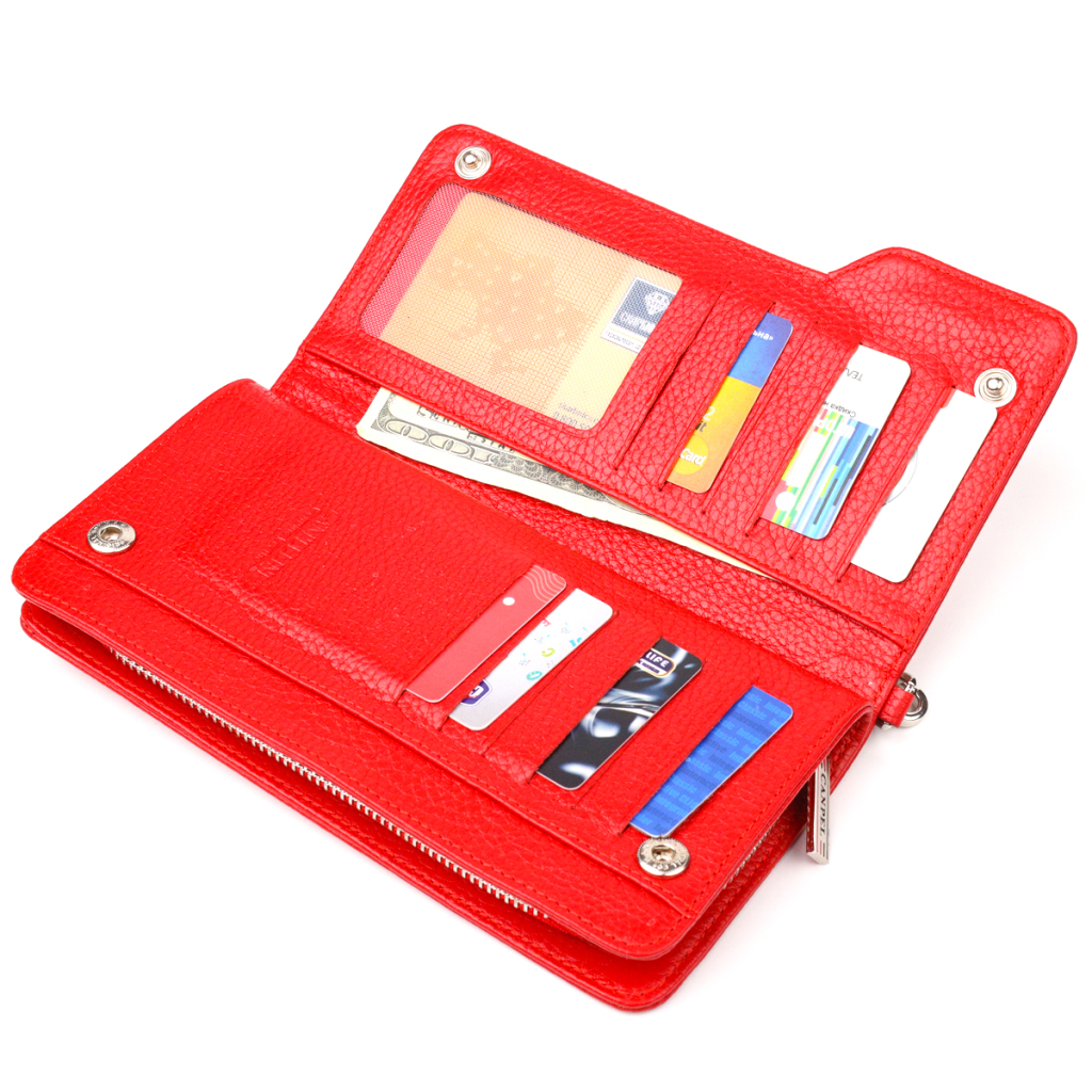 Портмоне Canpellini З натуральної шкіри Червоне (21535) - зображення 5