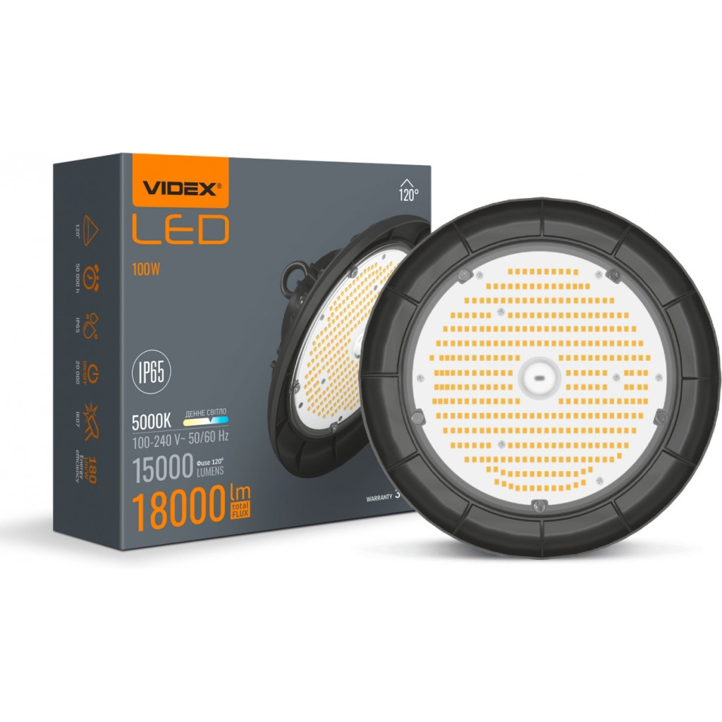 Світильник Videx 100W 5000K 18000Lm (VL-HB01-1005B) - изображение 4