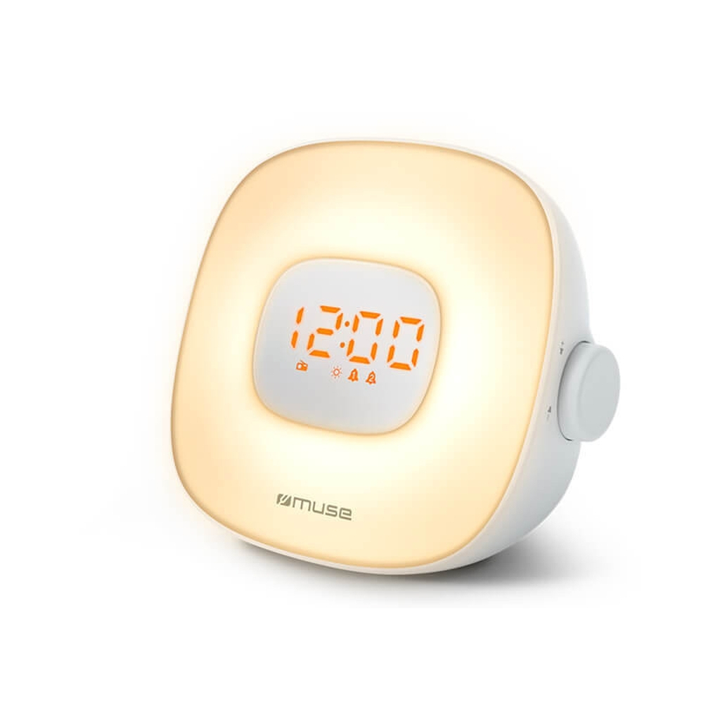 Настільний годинник Muse Радіо-годинник з USB білий (ML-198 CR) - зображення 1