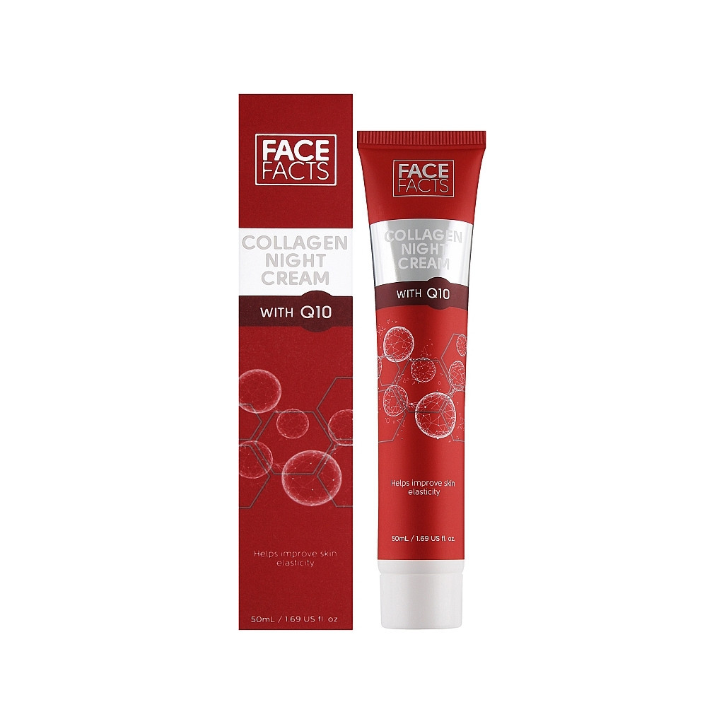Крем для обличчя Face Facts Collagen & Q10 Night Cream Нічний з колагеном та коензимом Q10 50 мл (5031413919738) - зображення 1