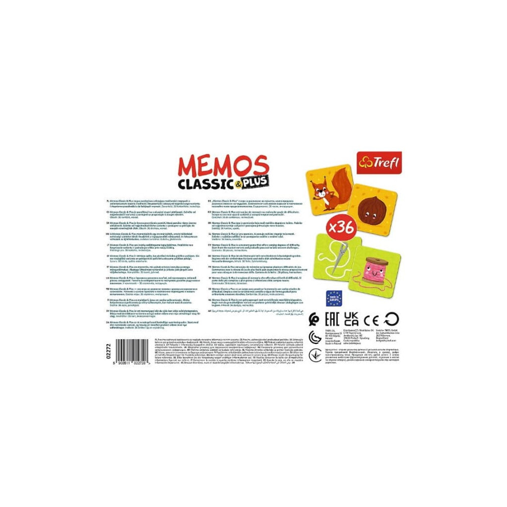 Настільна гра Trefl Мемо Класичні. Логіка (Memos Classic&plus Logika) (02272) - зображення 4