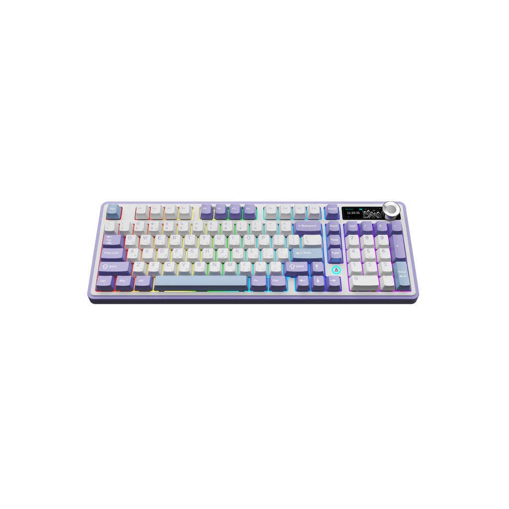 Клавіатура Ajazz AK980 Clear Sky Switch Purple RGB USB/Wireless/Bluetooth UA Purple (AK980-CS-PWB) - зображення 5