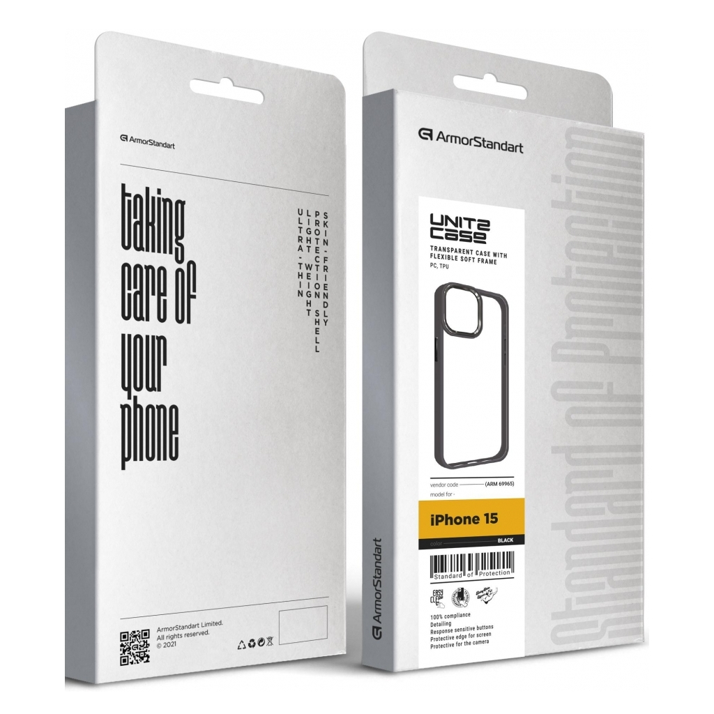 Чохол до мобільного телефона Armorstandart UNIT2 Apple iPhone 15 Black (ARM69965) - зображення 5