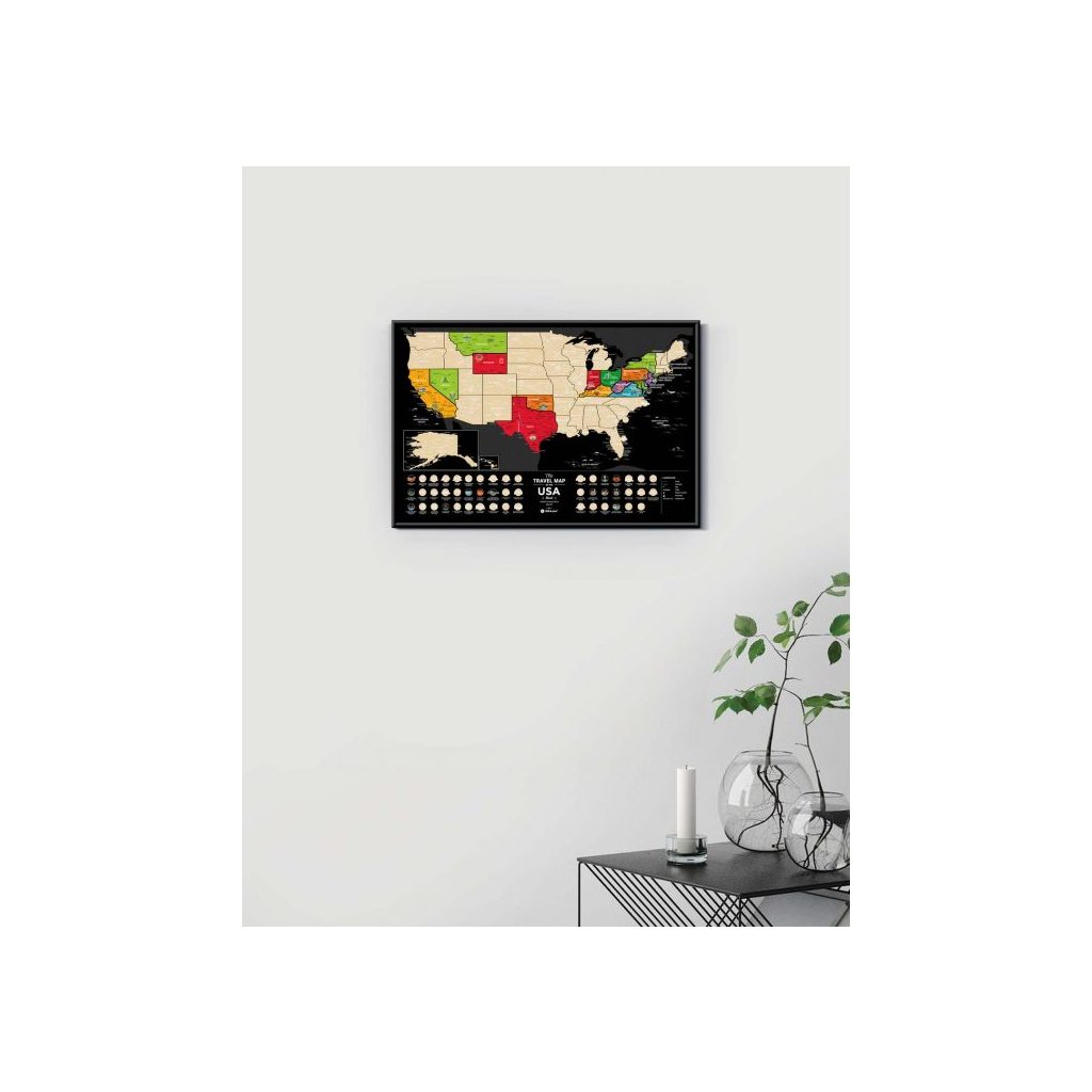 Скретч карта 1DEA.me Travel Map USA Black (13028) - изображение 3