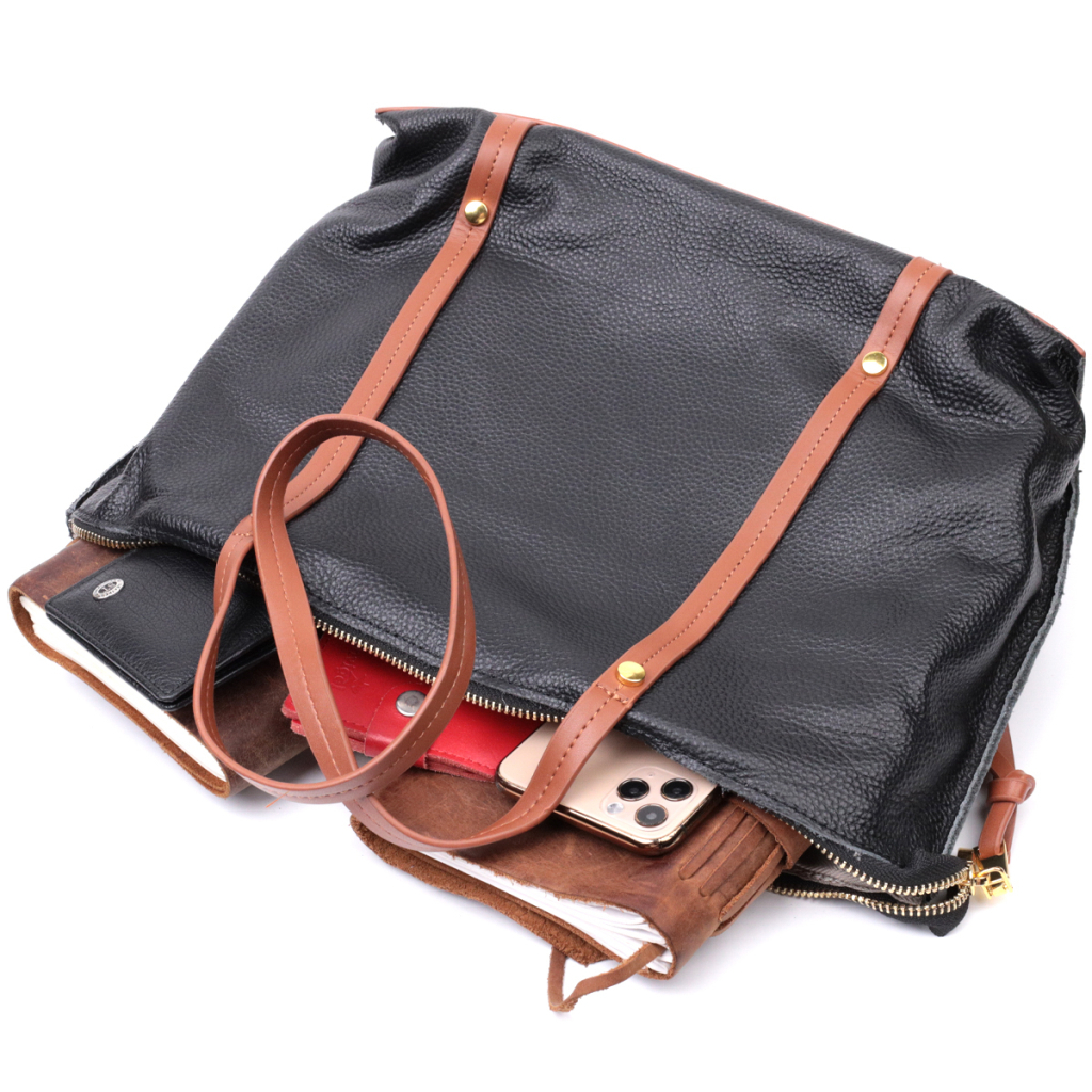 Сумка Vintage З натуральної шкіри Чорна (22303) - зображення 8