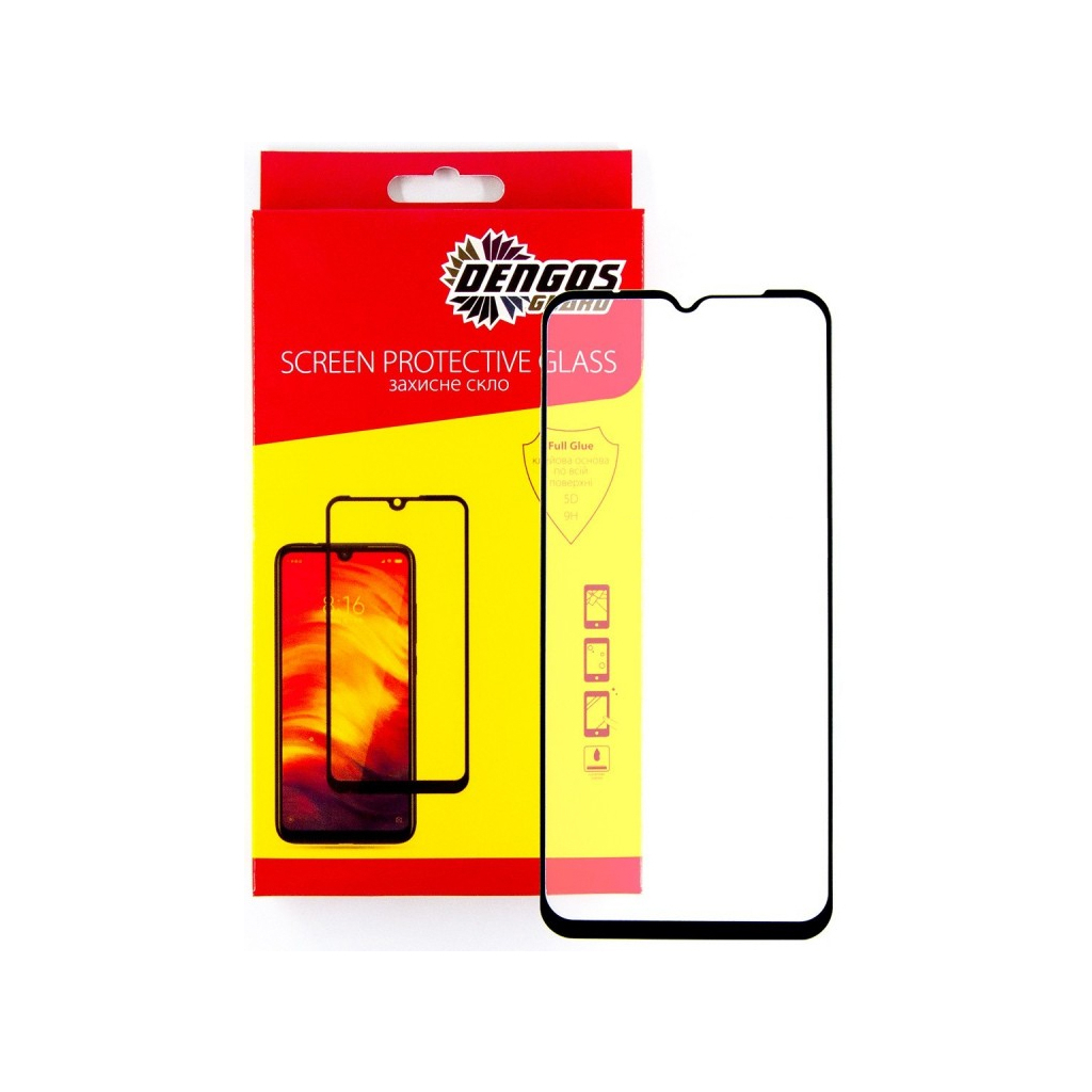 Скло захисне Dengos Full Glue для Samsung A03s (black) (TGFG-188) - зображення 1
