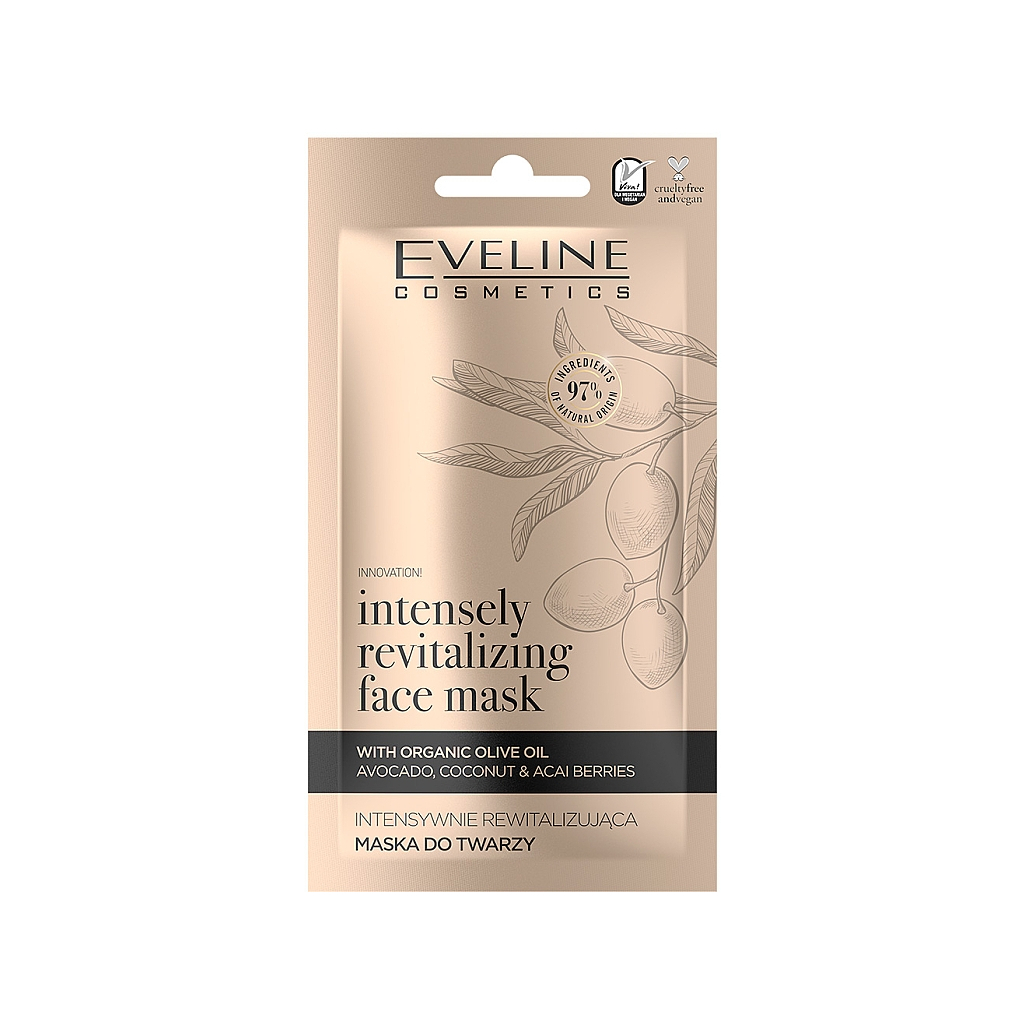 Маска для обличчя Eveline Cosmetics Organic Gold Інтенсивно відновлююча 8 мл (5903416028833) - зображення 1