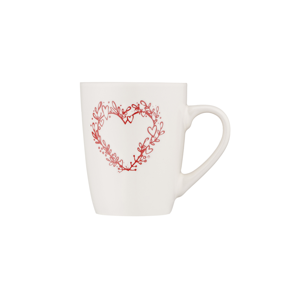 Чашка Ardesto Heart, 320мл, кераміка, біла (AR3467W) - изображение 3