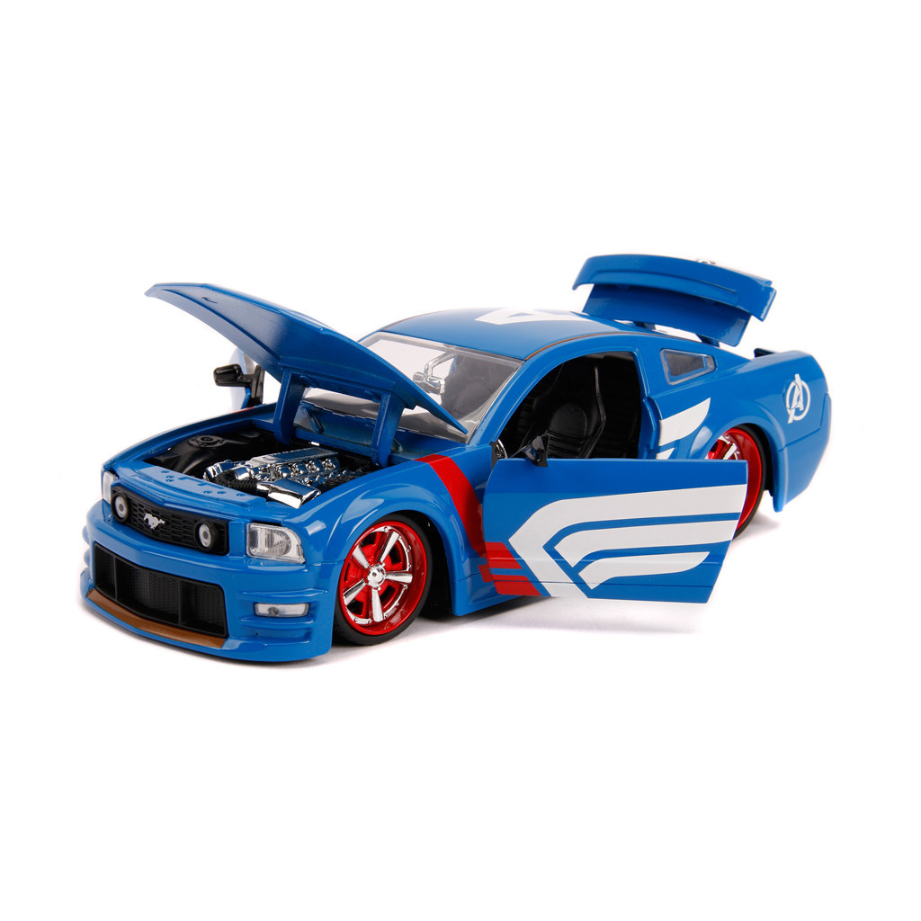 Машина Jada металева Марвел Месники Ford Mustang GT (2006) + фігурка Капітана Америки 1:24 (253225007) - зображення 8