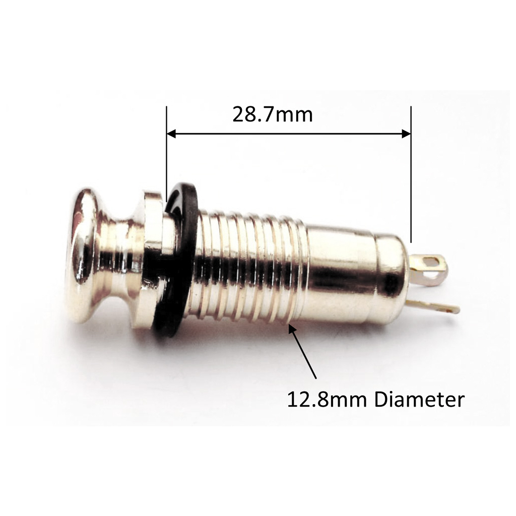 Вихідний роз'єм для гітари Paxphil Endpin Jack (Chrome) (LJ-15/2P CR) - зображення 3