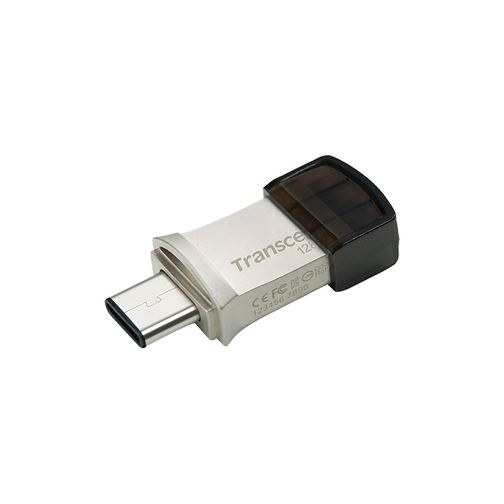 USB флеш накопичувач Transcend 128GB JetFlash 890 Silver USB 3.1/Type-C (TS128GJF890S) - зображення 2