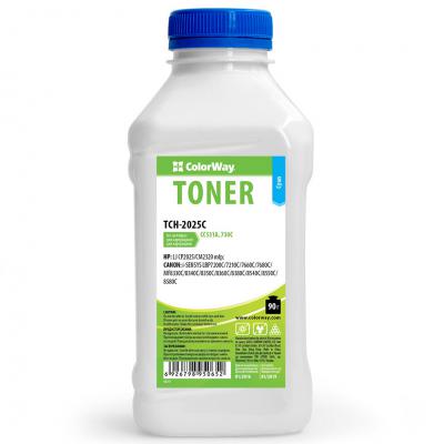 Тонер HP CLJ CP2025/2020/CM2320 Cyan 90g ColorWay (TCH-2025C) - зображення 1