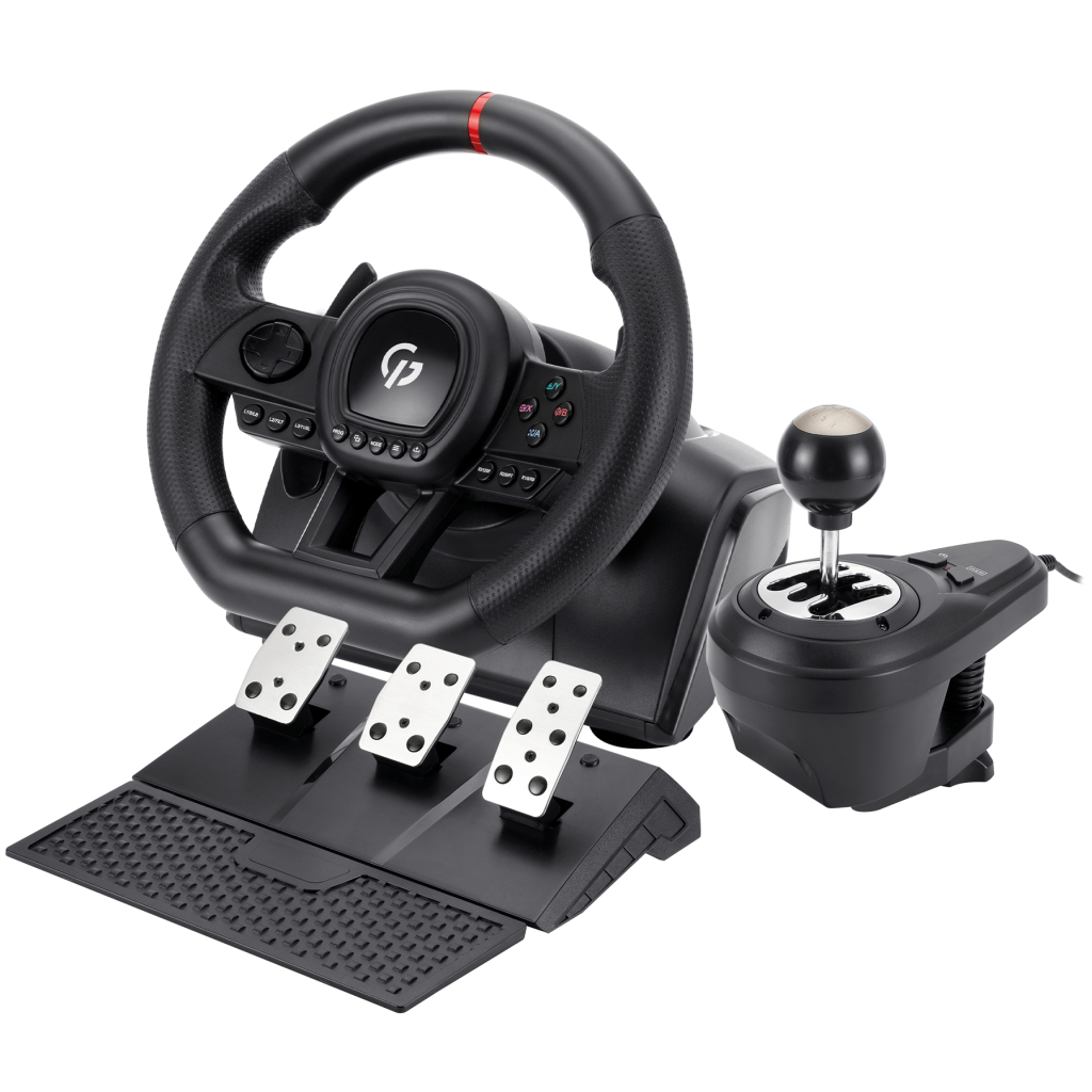 Кермо GamePro RW038PM з педалями та коробкою передач PC/XBOX360/XBOXONE/SWITCH/PS3/PS4 (RW038PM) - зображення 1