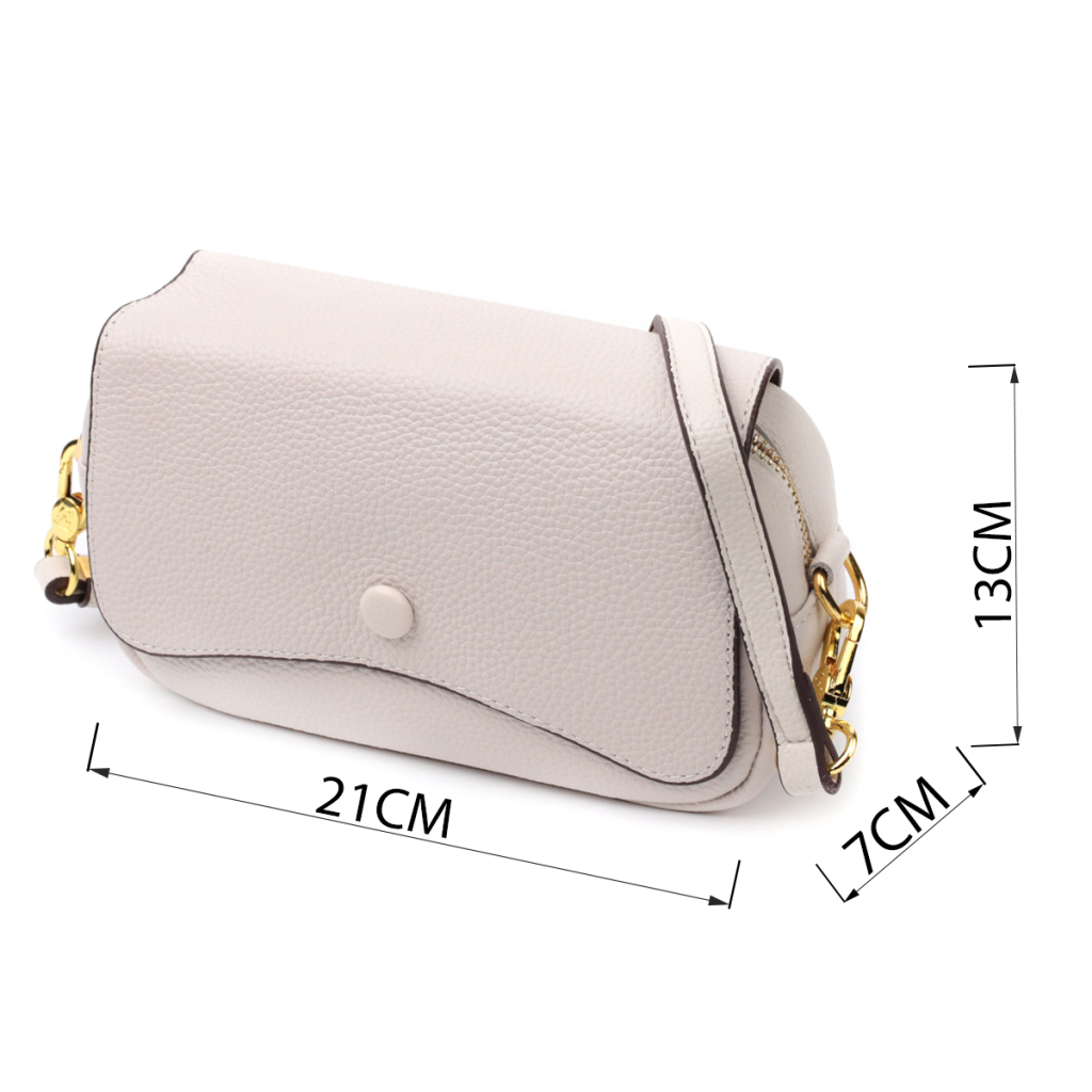 Сумка Vintage Жіноча з клапаном з натуральної шкіри Біла (22431) - зображення 3