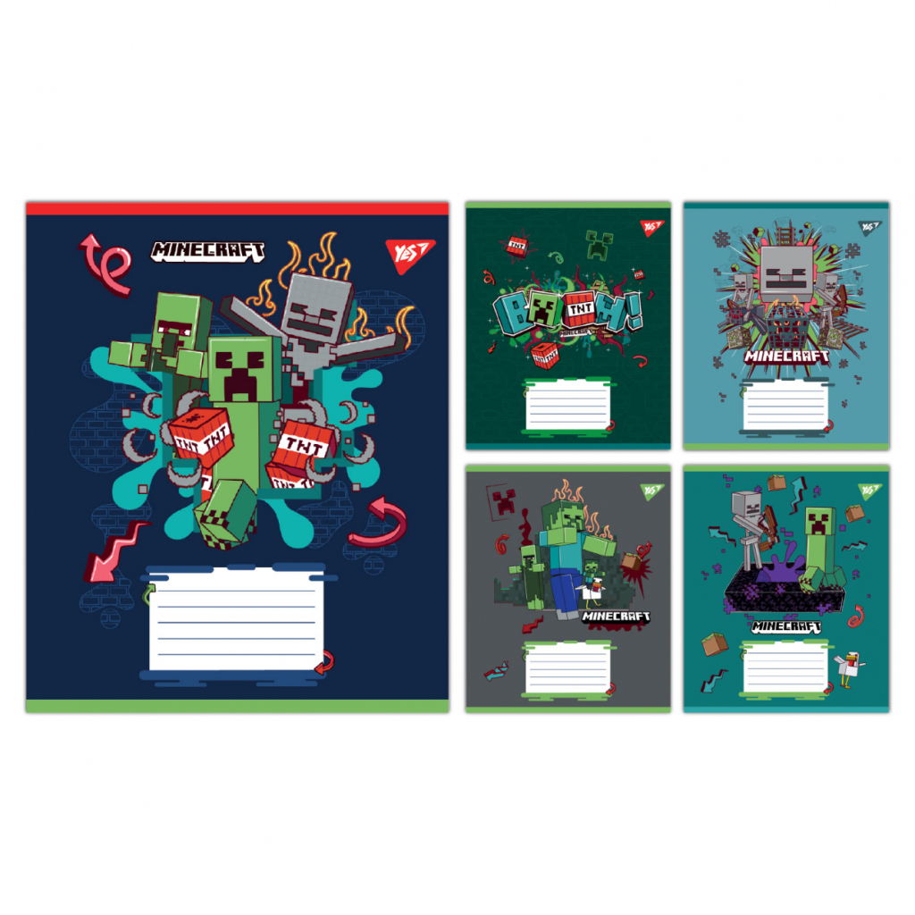 Зошит Yes Minecraft Heroes А5 12 аркушів лінія (767577) - зображення 1