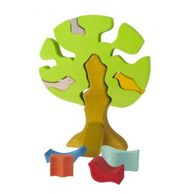 Конструктор Nic дерев'яні дерева з птахами світле (NIC523097) - зображення 3