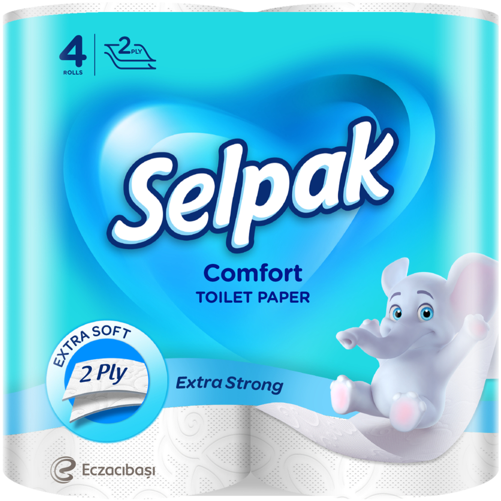 Туалетний папір Selpak Comfort 2 шари 4 рулони (8690530802117) - изображение 1