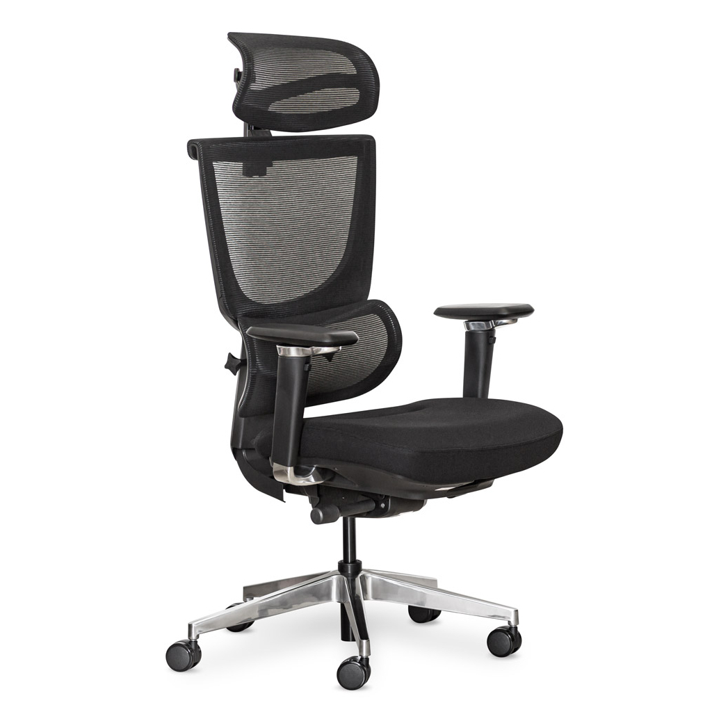 Офісне крісло Mealux S8 Air Fabric Black (HF-S8P F/B) - зображення 1