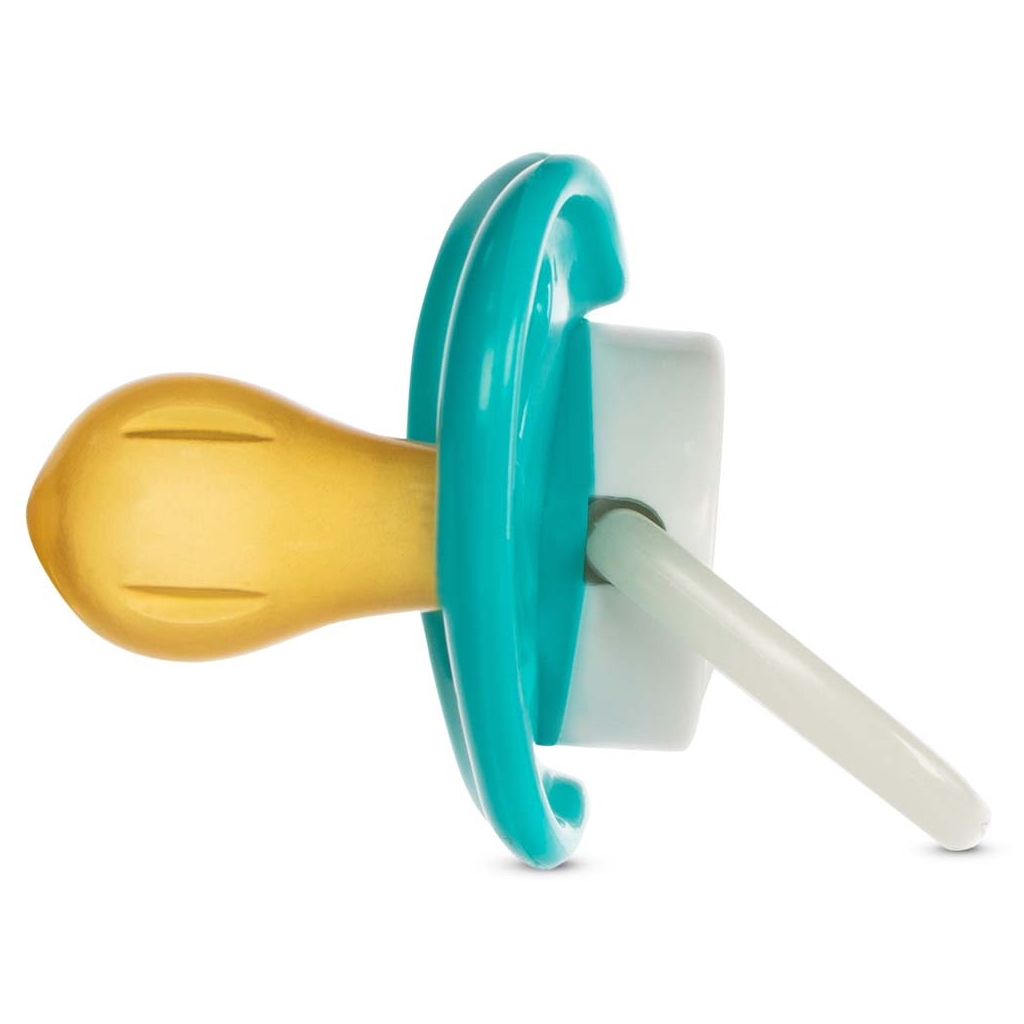 Пустушка Baboo Sea Life латексна, світиться в темряві, 0+ (бірюзова) (5-043) - зображення 2