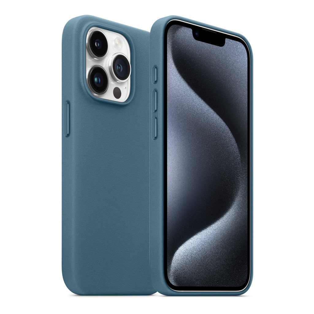 Чохол до мобільного телефона Armorstandart FAKE Leather Case Apple iPhone 15 Pro Sea Blue (ARM76304) - зображення 3