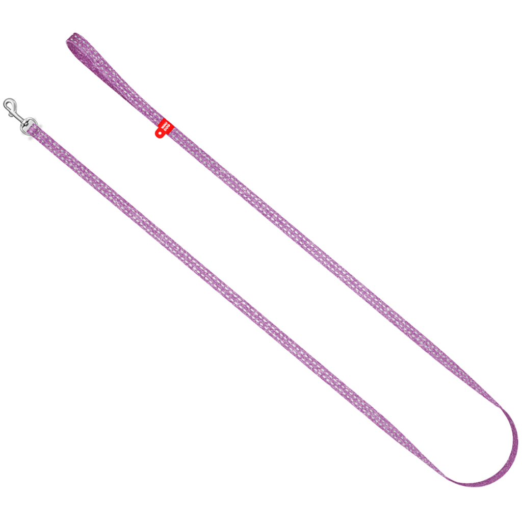 Повідець для котів WAUDOG Re-cotton світловідбивний XS 200х1 см фіолетовий (16449) - зображення 2