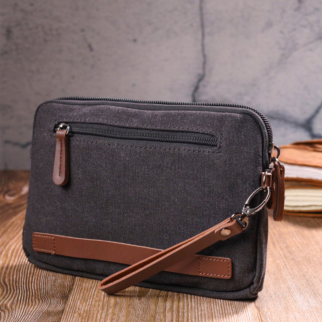 Сумка Vintage Текстильна Чорна (21258) - зображення 10