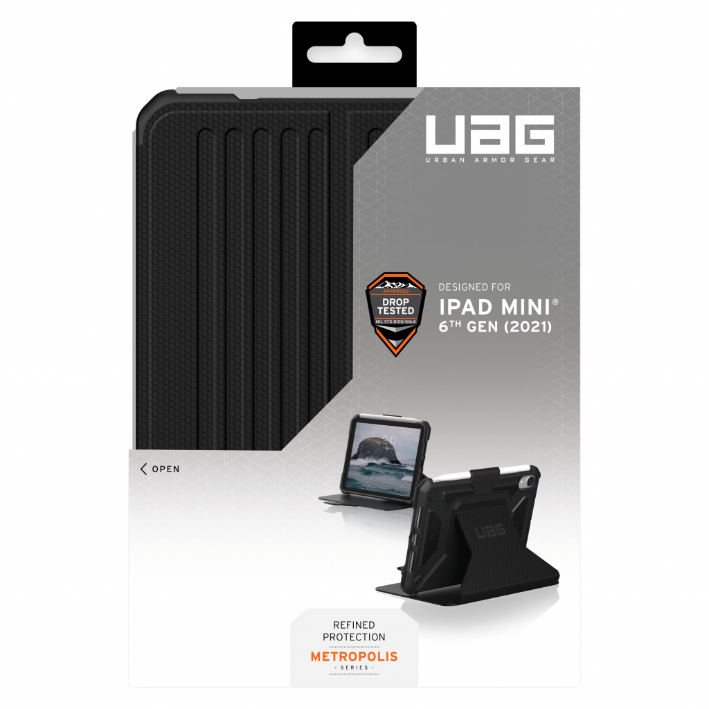 Чохол до планшета UAG Apple iPad mini (2021) Metropolis, Black (123286114040) - зображення 7