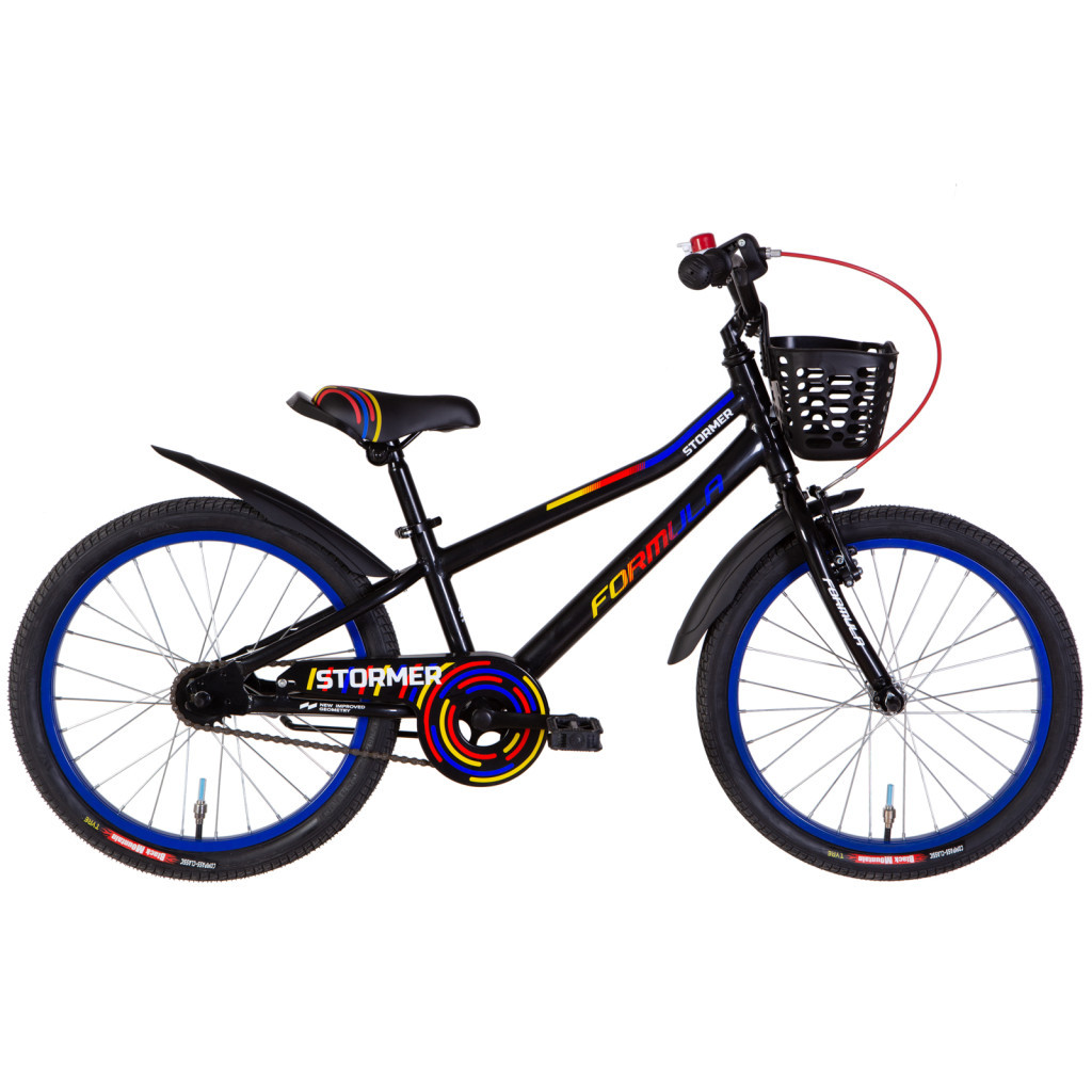 Велосипед Formula Stormer 20" 10" AL 2024 Чорний з червоним та жовтим (OPS-FRK-20-192) - зображення 1