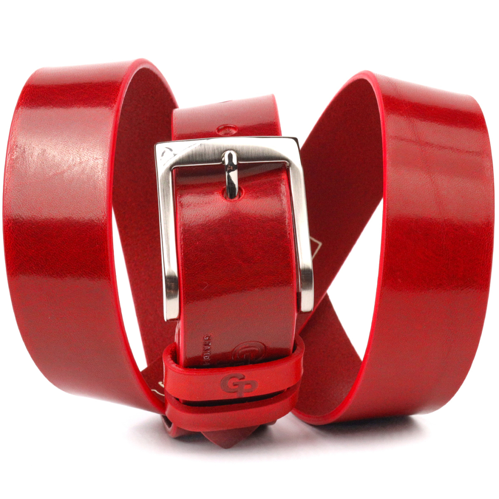 Ремінь Grande Pelle Жіночий під джинси з натуральної шкіри Червоний (21454) - зображення 7