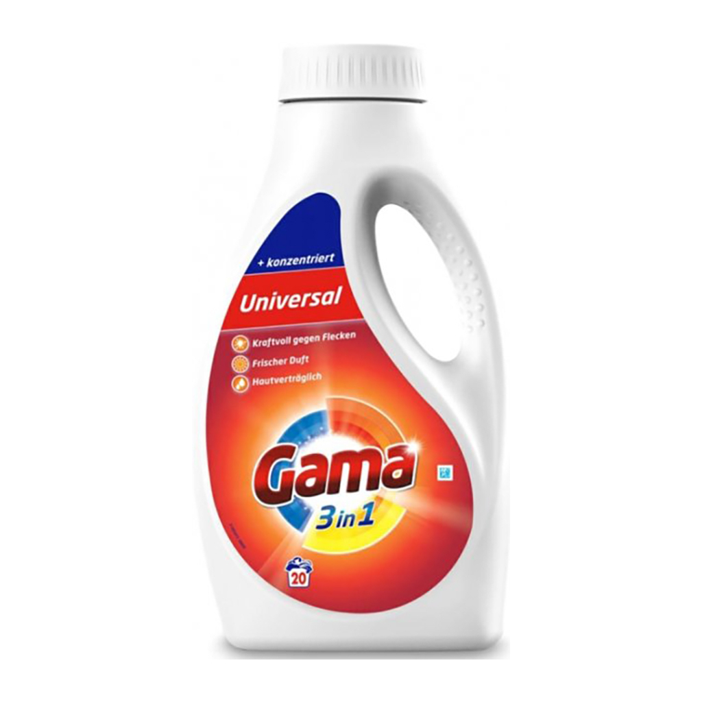 Гель для прання Gama 3 in 1 Universal 1 л (8435495818687) - зображення 1