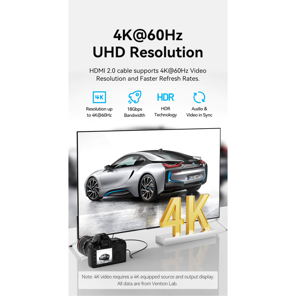 Кабель мультимедійний HDMI to HDMI Micro 3.0m V2.0 4K 60Hz18Gbps HDR Dolby Vention (AGIBI) - зображення 6