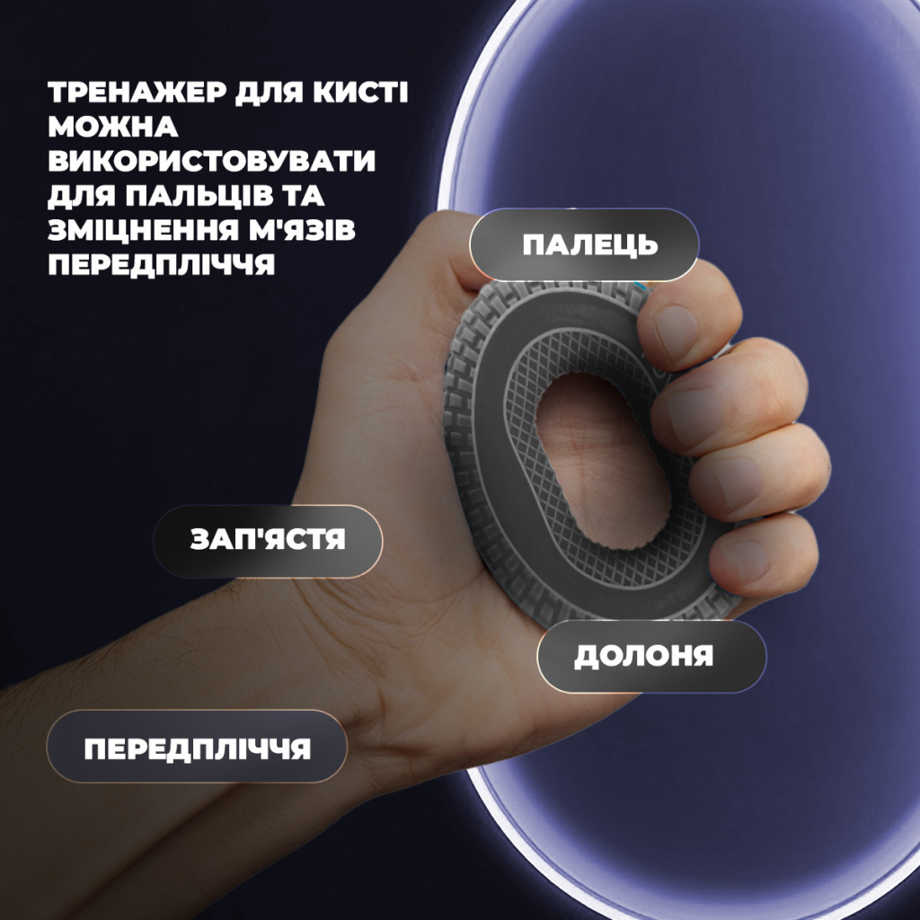 Еспандер PowerPlay PP-4333 Hand Grip Large 25 кг Сірий (PP_4333_Grey_25kg) - зображення 7