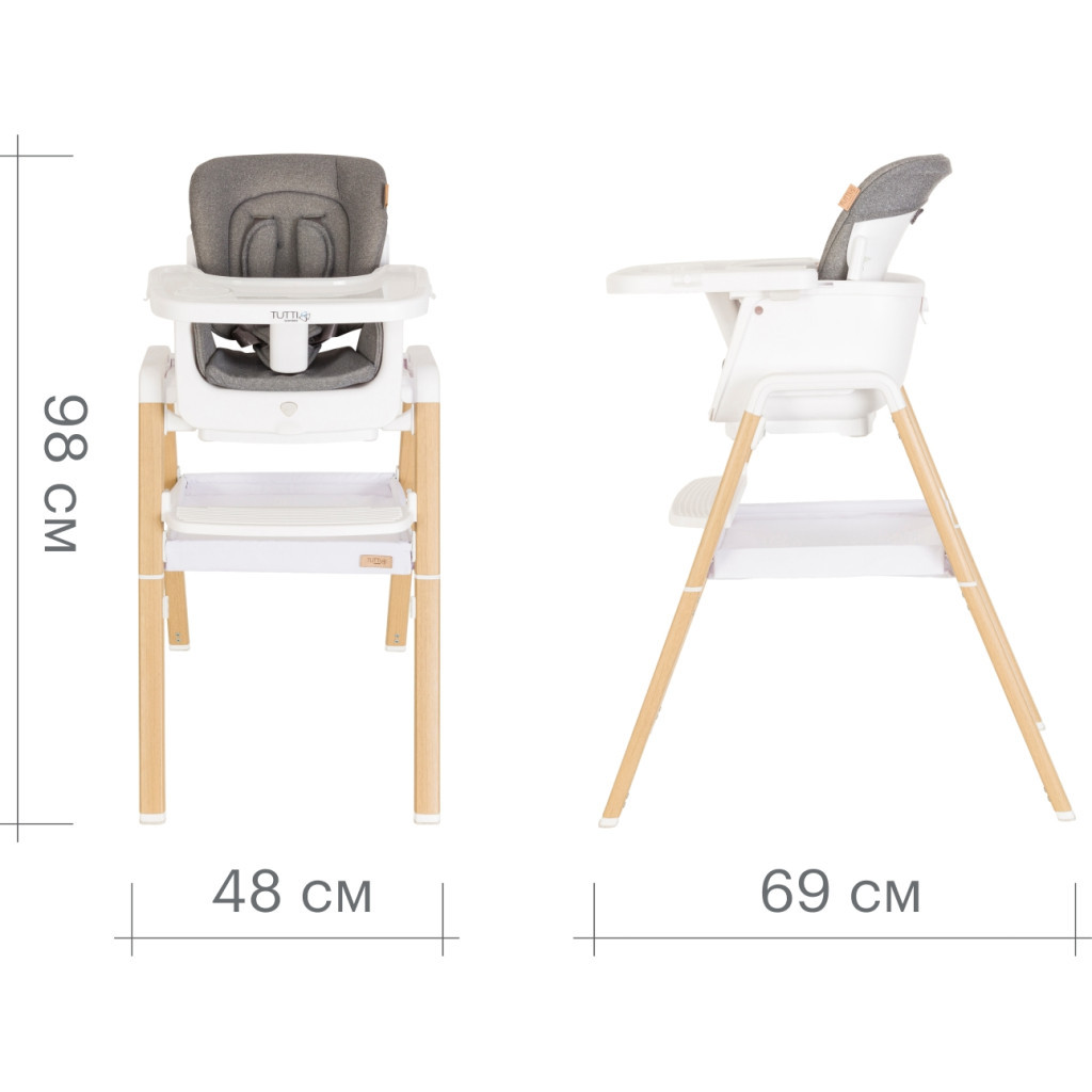 Стілець для годування Tutti Bambini 7 в 1 Nova білий (611010/3511) - изображение 2