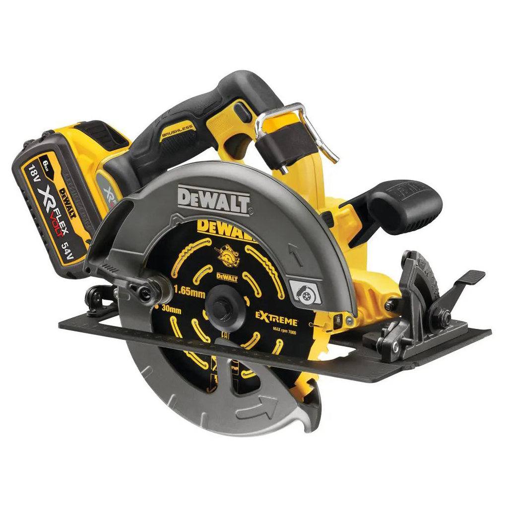 Дискова пила DeWALT 54В XR FLEXVOLT Li-lon, диск 190х30 мм, 2x2Ah, 3.6 кг, кейс TSTAK (DCS578T2) - зображення 1