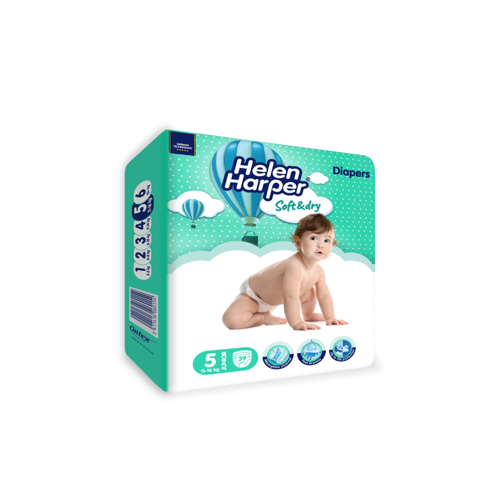 Підгузки Helen Harper Soft&Dry New Junior Розмір 5 (11-16 кг) 39 шт (2316778) - зображення 6