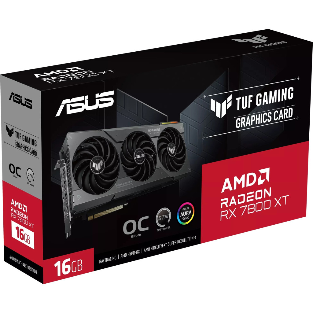 Відеокарта ASUS Radeon RX 7800 XT 16Gb TUF GAMING OC (TUF-RX7800XT-O16G-GAMING) - зображення 12
