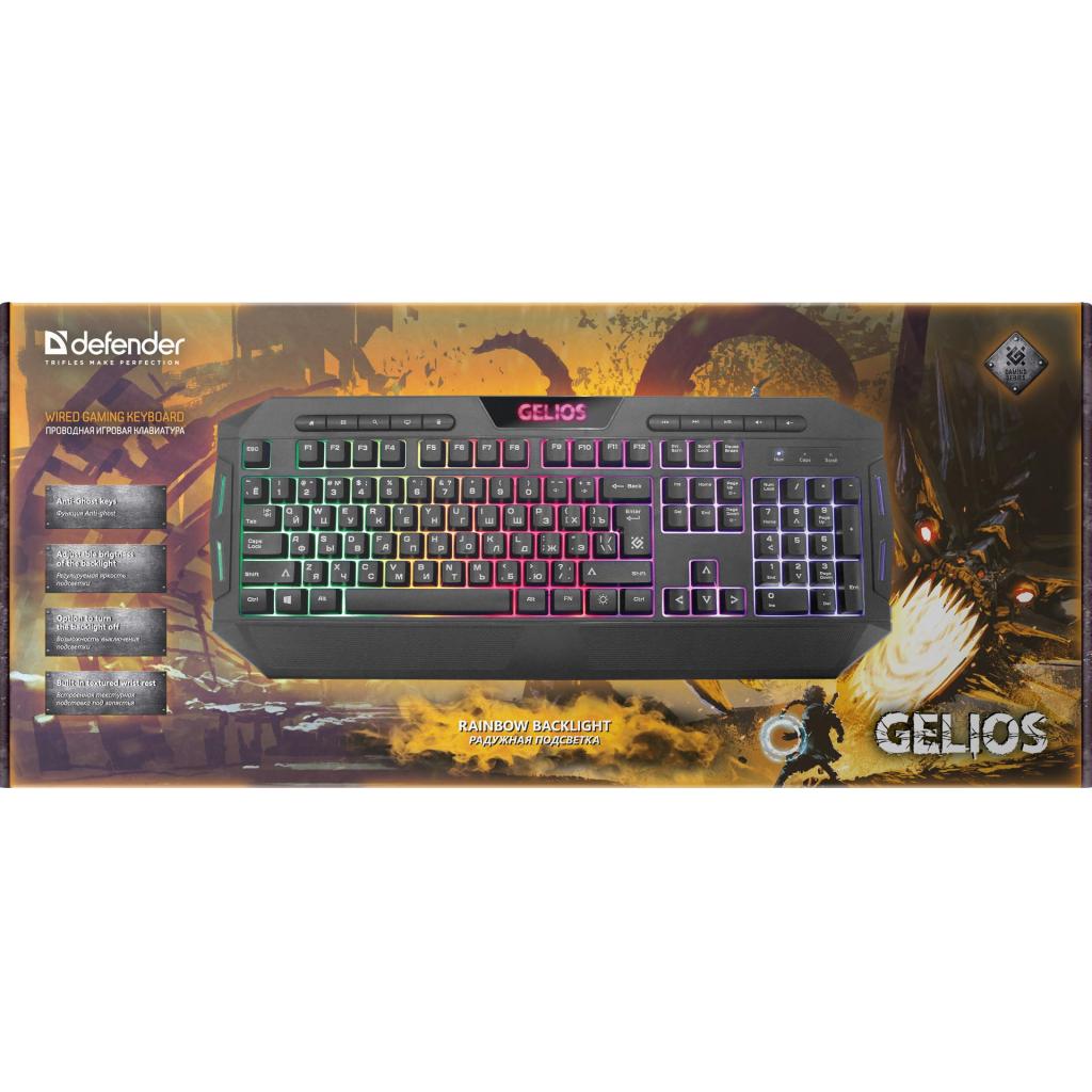 Клавіатура Defender Gelios GK-174DL USB RU Black (45174) - зображення 4