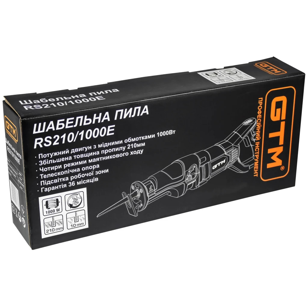 Шабельна пила GTM RS210/1000E 1000Вт (RS210/1000E) - изображение 3