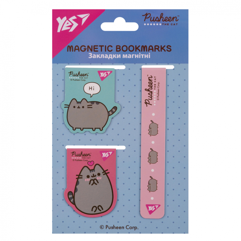 Закладки для книг Yes магнітні Pusheen 3 шт (708350) - зображення 1