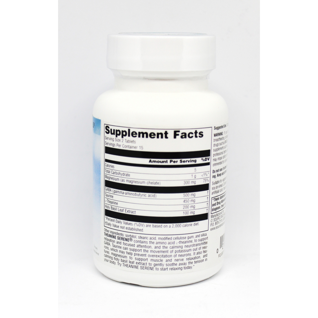Амінокислота Source Naturals Теанін Серен, Serene Science, 30 таблеток (SN1774) - зображення 2