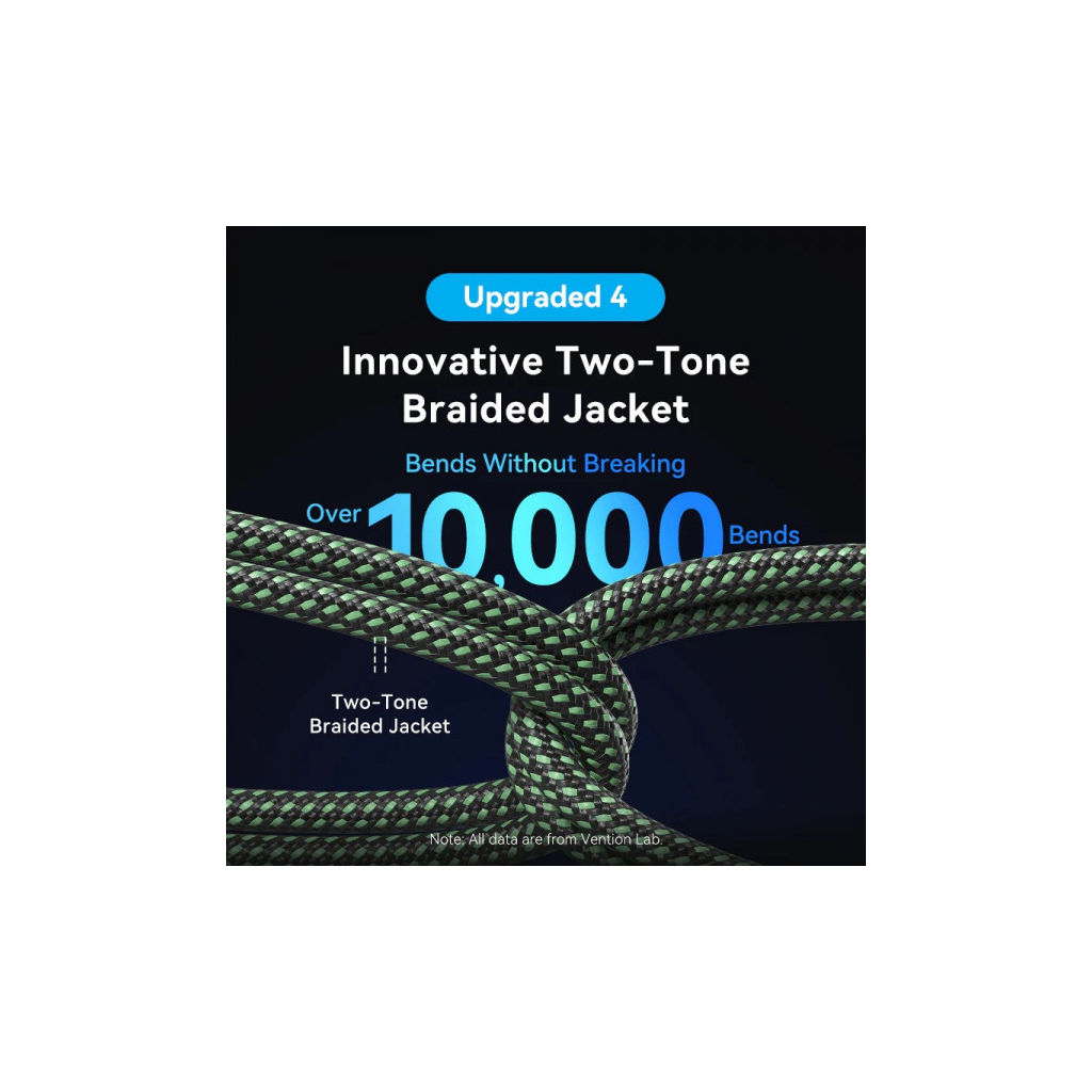 Кабель мультимедійний HDMI M to HDMI micro M 1.0m V2.0 8K 60Hz green VENTION (AGKGF) - picture 6