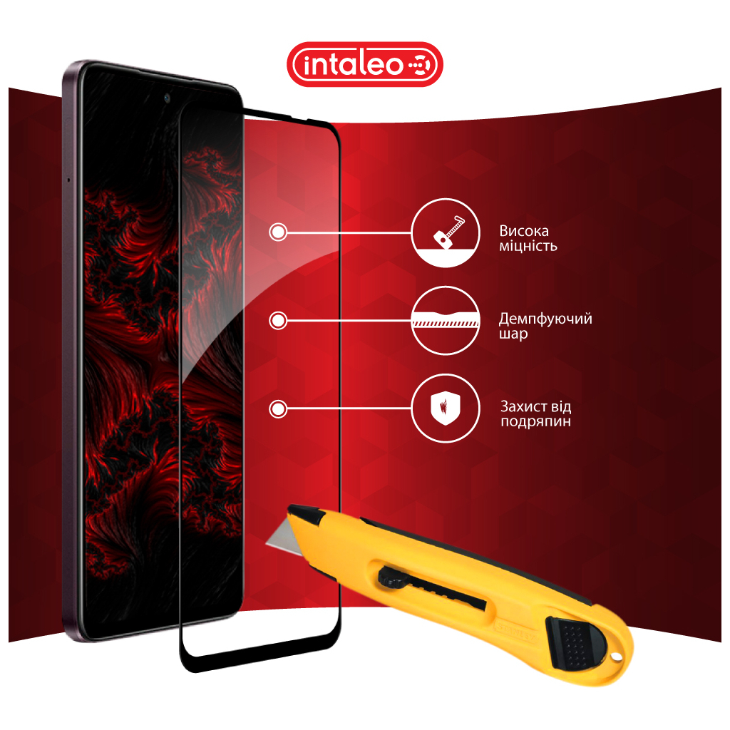Скло захисне Intaleo Full Glue Oppo A3x Black (1283126598784) - зображення 5