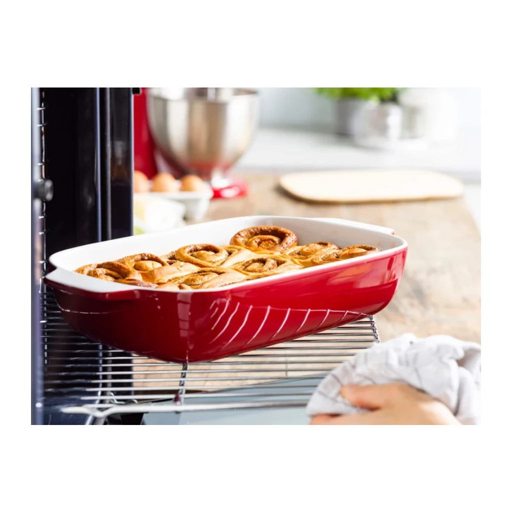 Форма для випікання KitchenAid з кришкою керамогранітна 3,8 л Червона (CC006108-001) - зображення 5