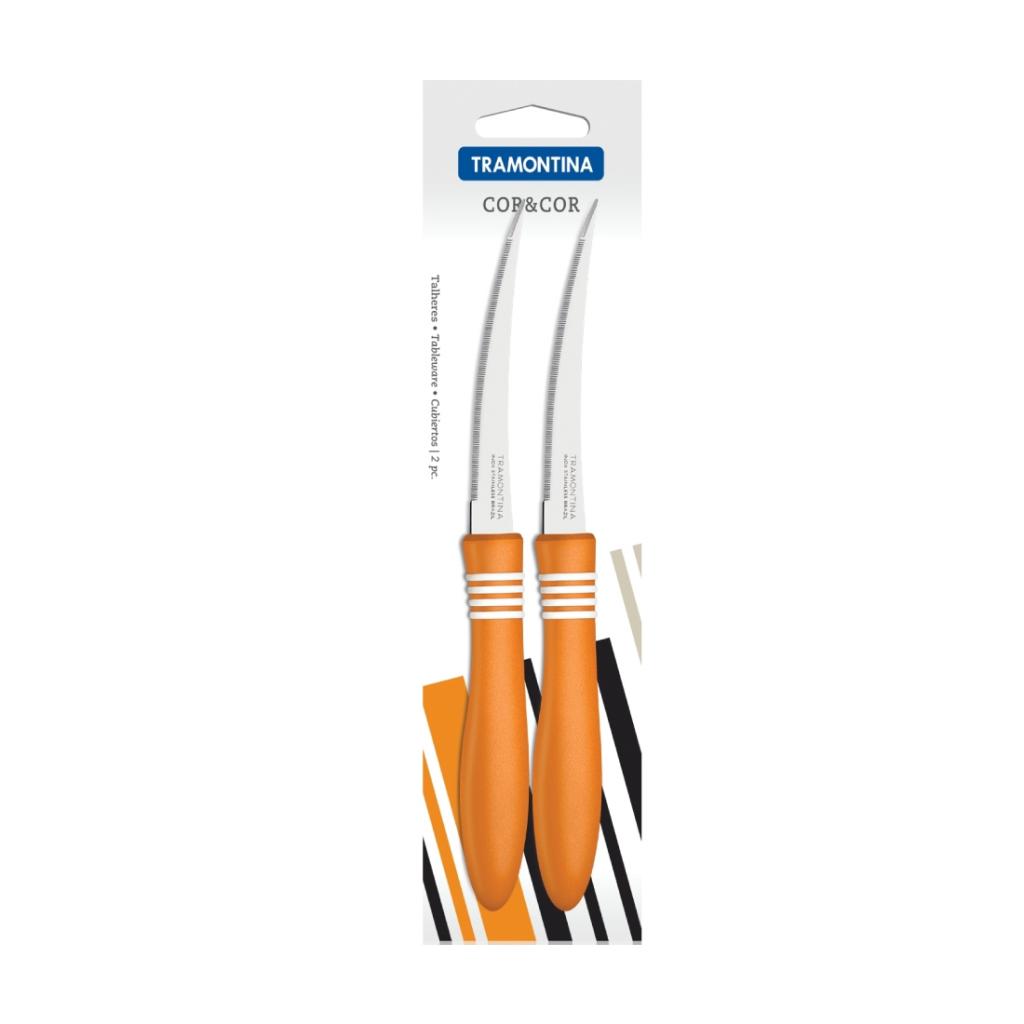 Набір ножів Tramontina COR & COR для томатов 2шт 127 мм Orange (23462/245) - зображення 1